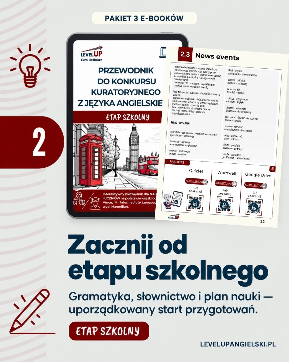 Pakiet przewodników do konkursu kuratoryjnego z języka angielskiego. Etap szkolny, rejonowy i wojewódzki - obrazek 3